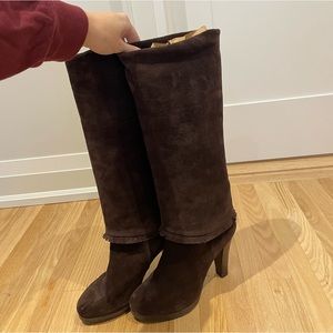 brown suede boots amazing italian made